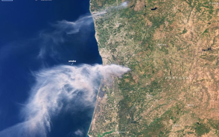 Wildfire in Portugal 2025