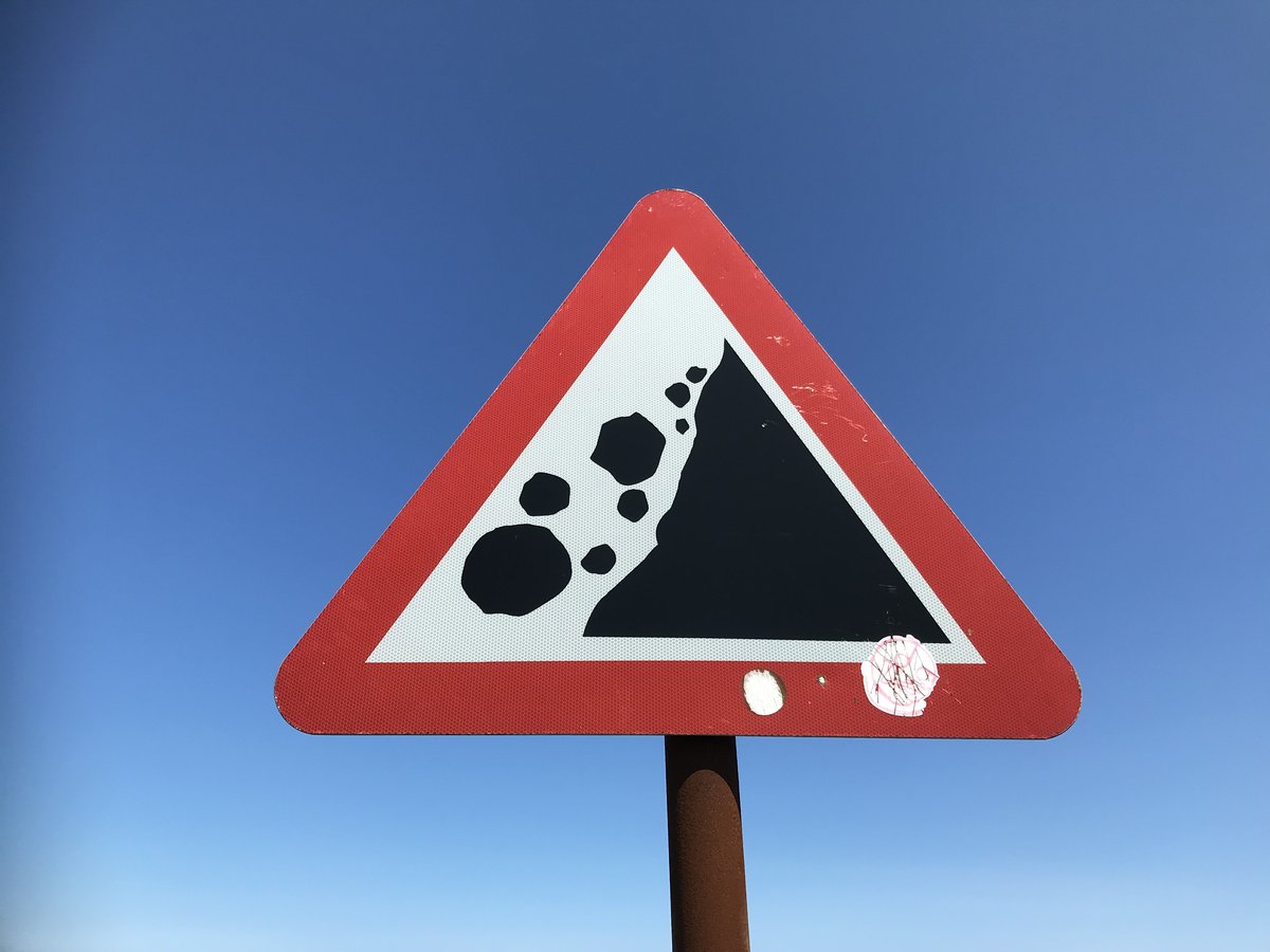 Rockfall sign