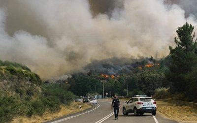 Wildfire in Spain in 2025
