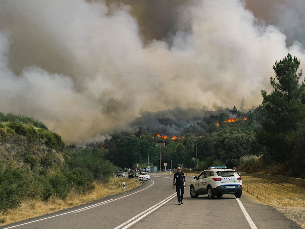 Wildfire in Spain in 2025