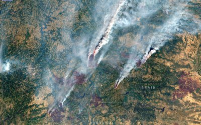 Wildfires in Spain and Portugal