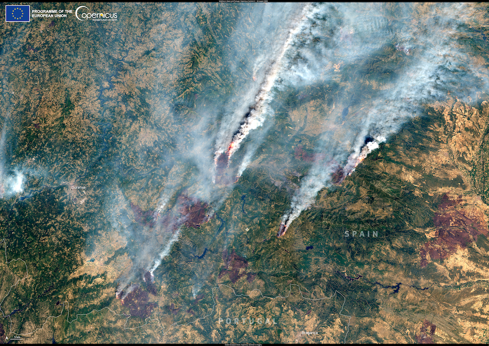Wildfires in Spain and Portugal