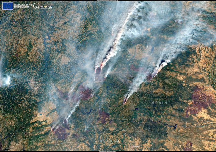 Wildfires in Spain and Portugal